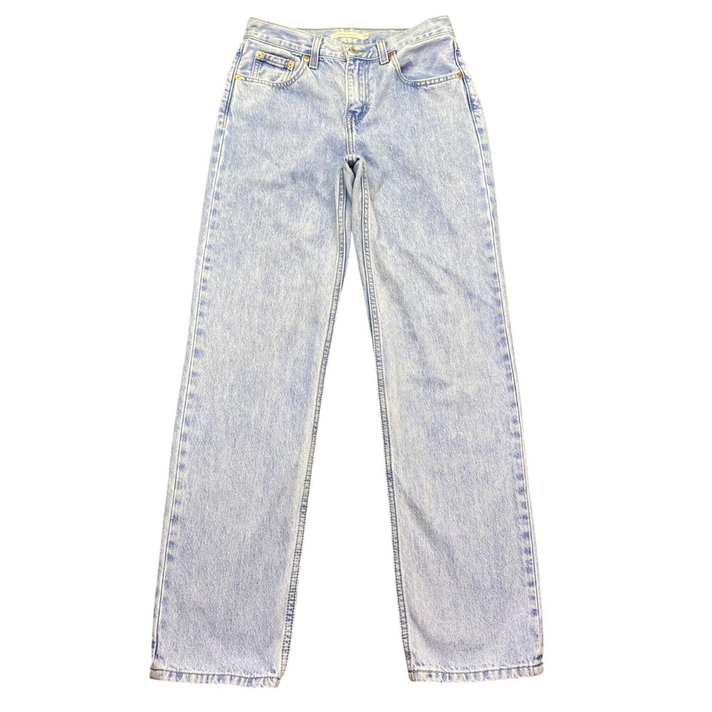 Levis Low Pro Straight Jeans Light Wash Blue Denim Size 25 Grunge Retro Western